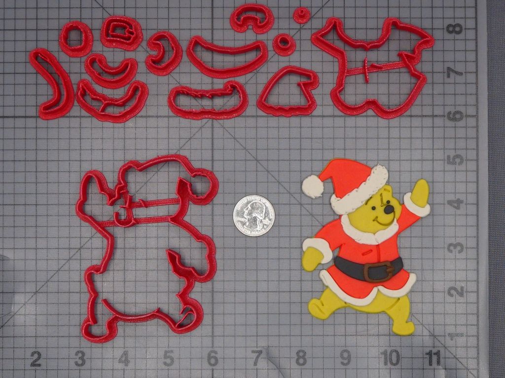 Christmas - Winnie the Pooh Santa Claus Body 266-L127 Cookie Cutter Set