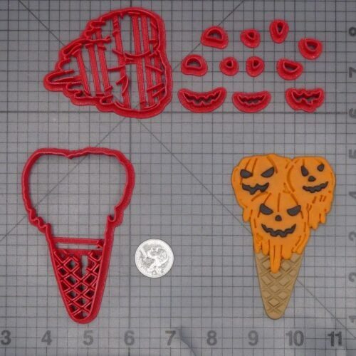 Halloween - Jack O Lantern Ice Cream Cone 266-L028 Cookie Cutter Set