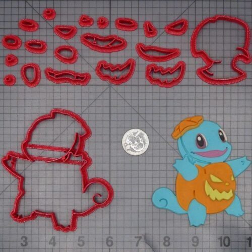 Halloween - Pokemon - Squirtle Jack O Lantern Body 266-L122 Cookie Cutter Set