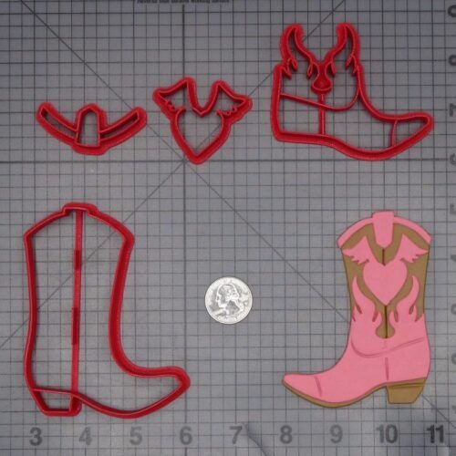Heart Cowboy Boot 266-K883 Cookie Cutter Set