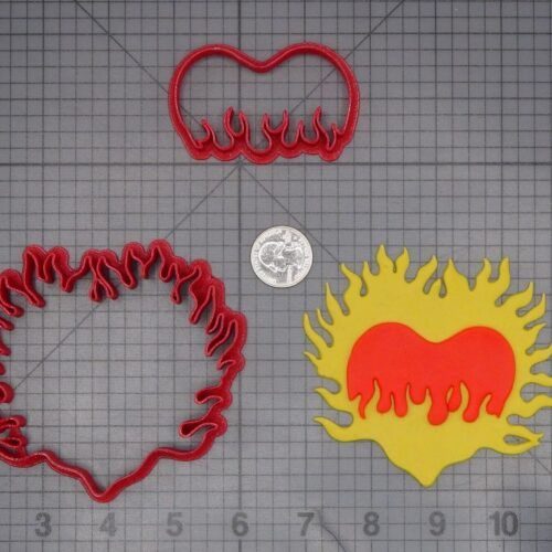 Heart in Flames 266-K956 Cookie Cutter Set
