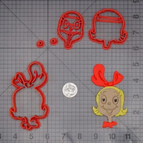 How the Grinch Stole Christmas - Cindy Lou Who Head 266-L053 Cookie Cutter Set
