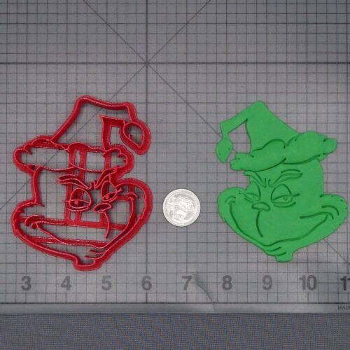 How the Grinch Stole Christmas - Grinch with Santa Hat 266-L076 Cookie Cutter