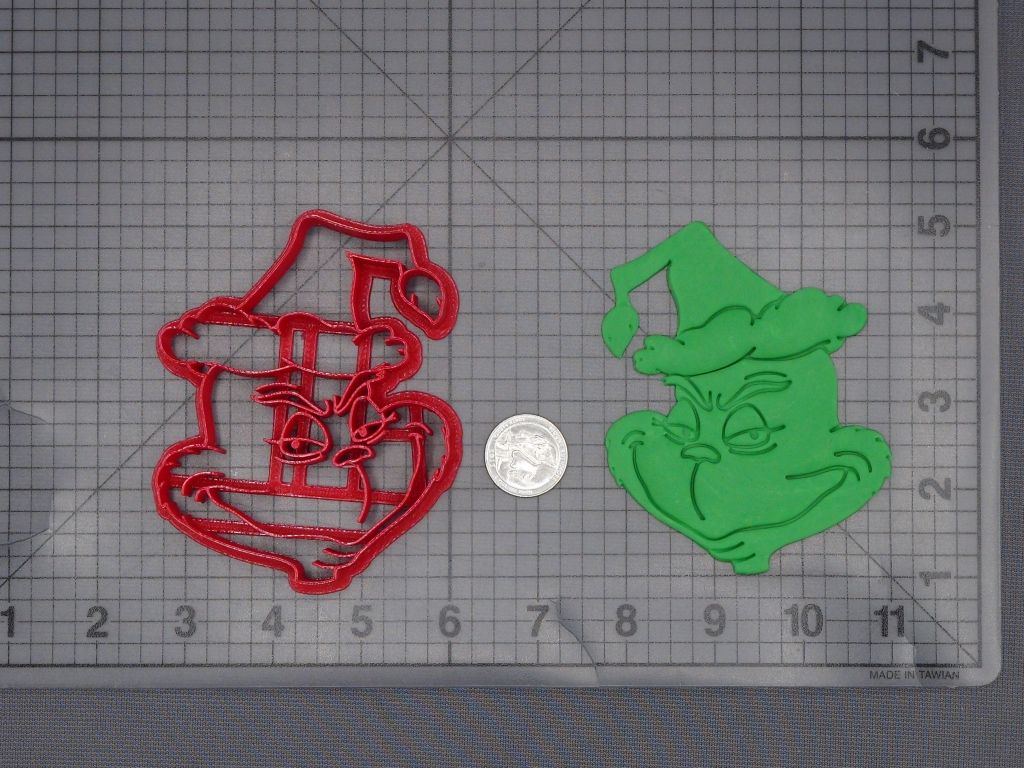 How the Grinch Stole Christmas - Grinch with Santa Hat 266-L076 Cookie Cutter