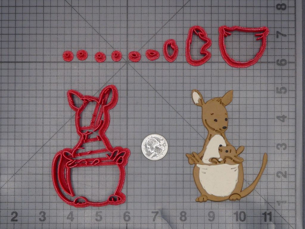 Kangaroo Mom and Baby 266-K957 Cookie Cutter Set