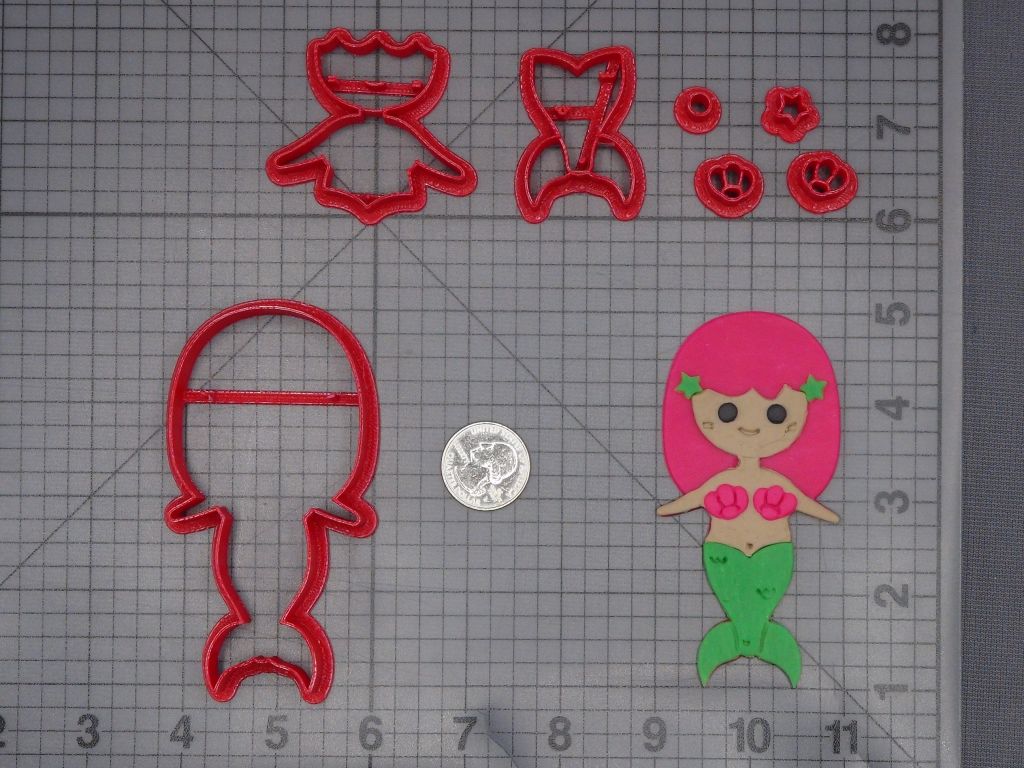 Mermaid Body 266-K959 Cookie Cutter Set
