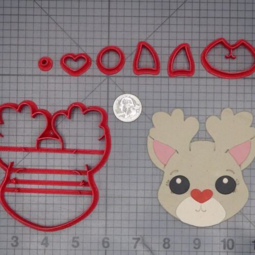 Reindeer Head 266-L034 Cookie Cutter Set