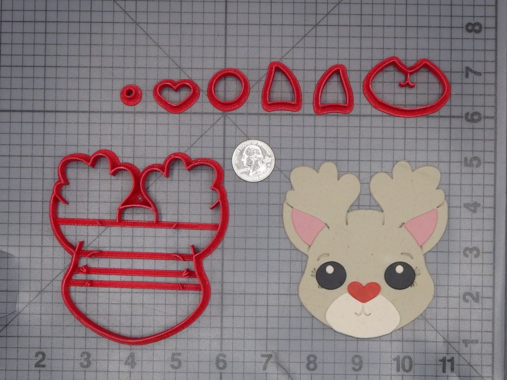 Reindeer Head 266-L034 Cookie Cutter Set