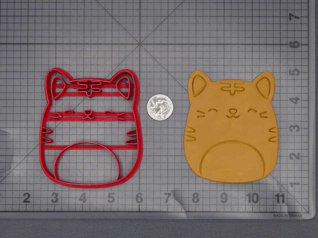 Squishmallow - Nathan Tabby Cat 266-L144 Cookie Cutter