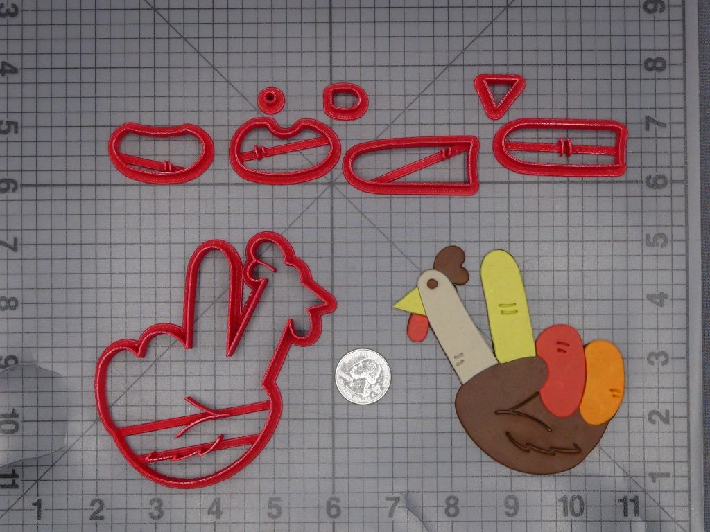 Thanksgiving - Turkey Peace Hand 266-L068 Cookie Cutter Set