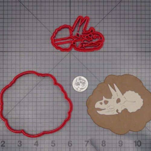 Triceratops Dinosaur Fossil 266-K919 Cookie Cutter Set