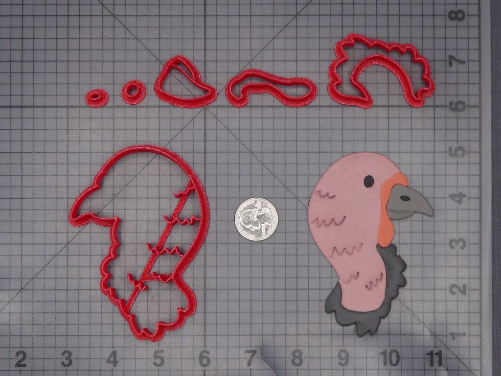 Turkey Head 266-K894 Cookie Cutter Set