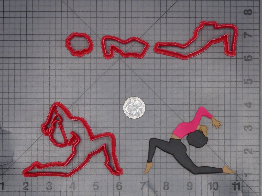 Yoga Pose 266-K958 Cookie Cutter Set