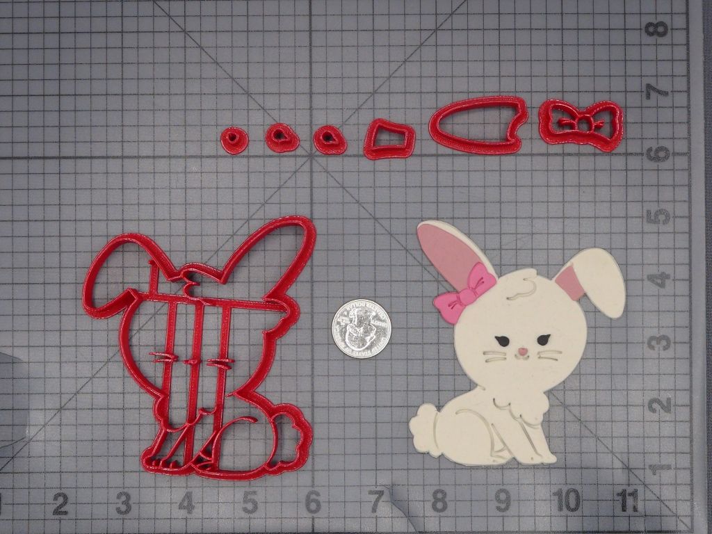 Bunny with Bow 266-L260 Cookie Cutter Set