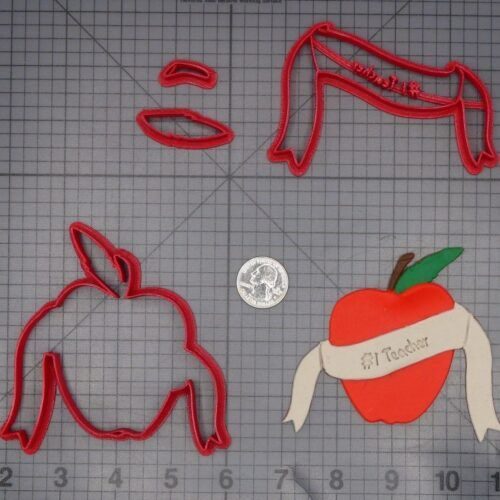 Apple Number One Teacher 266-L223 Cookie Cutter Set