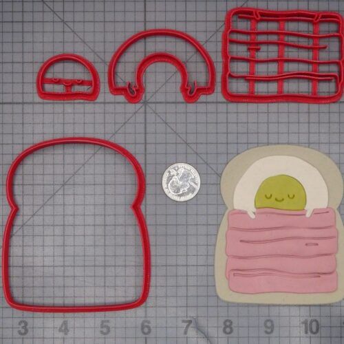 Breakfast in Bed Egg Toast 266-L190 Cookie Cutter Set