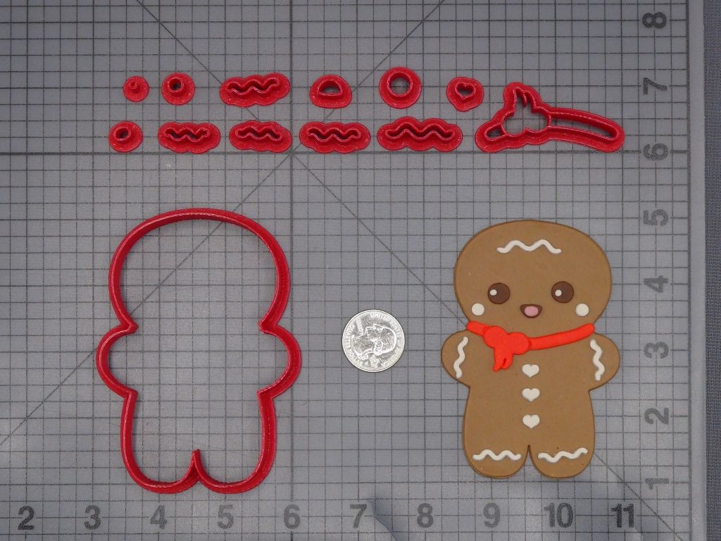 Christmas - Gingerbread Man Body 266-L100 Cookie Cutter Set