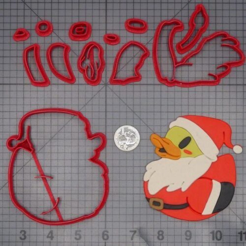 Christmas - Rubber Duck Santa Claus 266-L105 Cookie Cutter Set