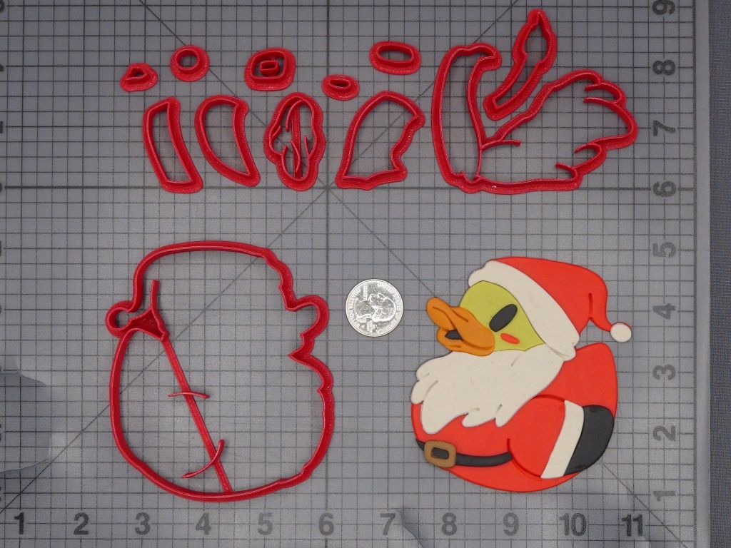 Christmas - Rubber Duck Santa Claus 266-L105 Cookie Cutter Set