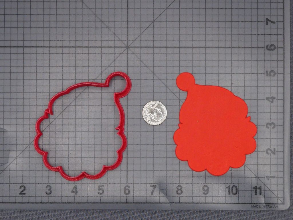 Christmas - Santa Claus Head 266-L110 Cookie Cutter Silhouette