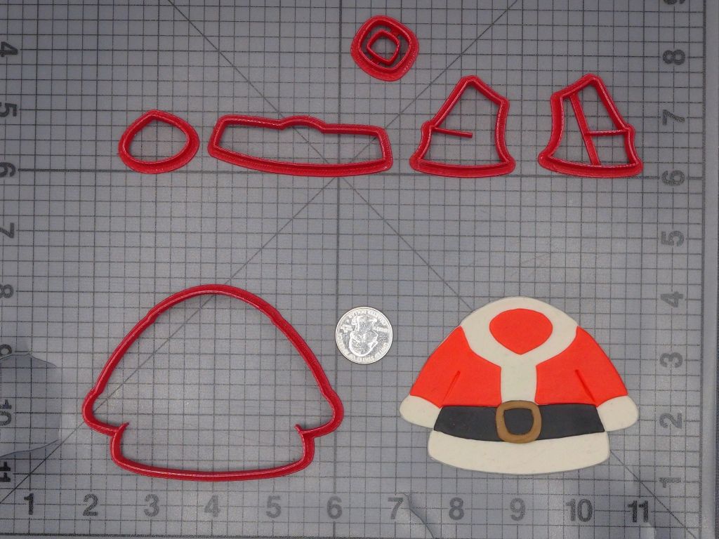 Christmas - Santa Claus Suit 266-L200 Cookie Cutter Set