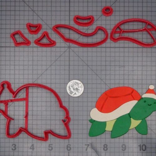 Christmas - Sea Turtle Santa Hat 266-L134 Cookie Cutter Set