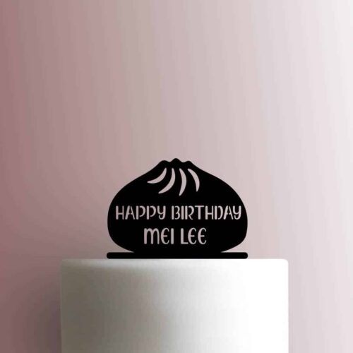 Custom Dumpling Happy Birthday Name 225-C073 Cake Topper