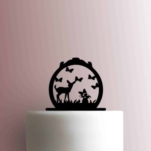 Deer with Butterflies 225-C072 Cake Topper