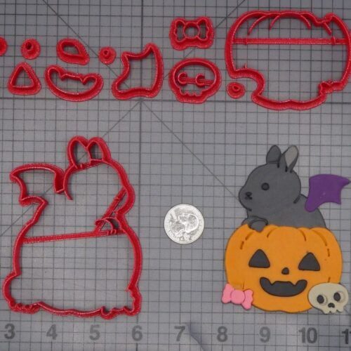 Halloween - Bunny Bat in Jack O Lantern 266-L095 Cookie Cutter Set