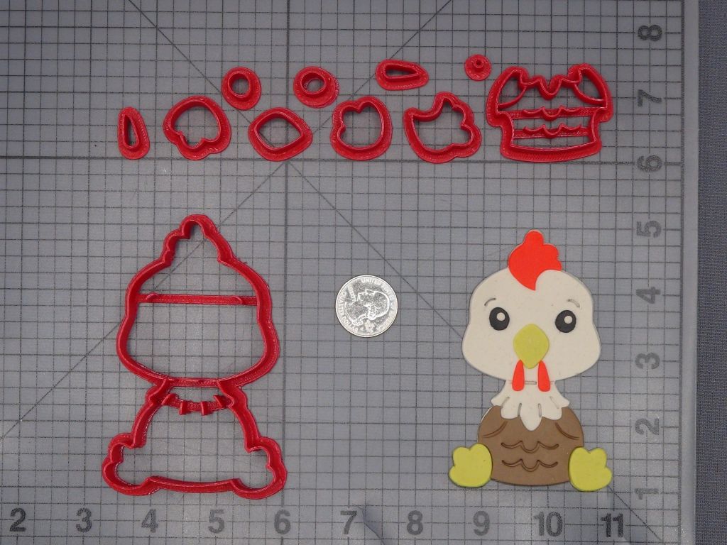 Rooster Body 266-L192 Cookie Cutter Set