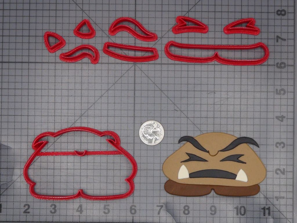 Super Mario - Goomba Body 266-L228 Cookie Cutter Set