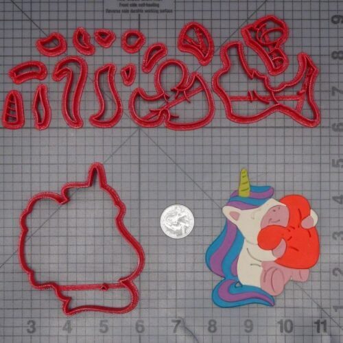 Unicorn Hugging Heart 266-L207 Cookie Cutter Set