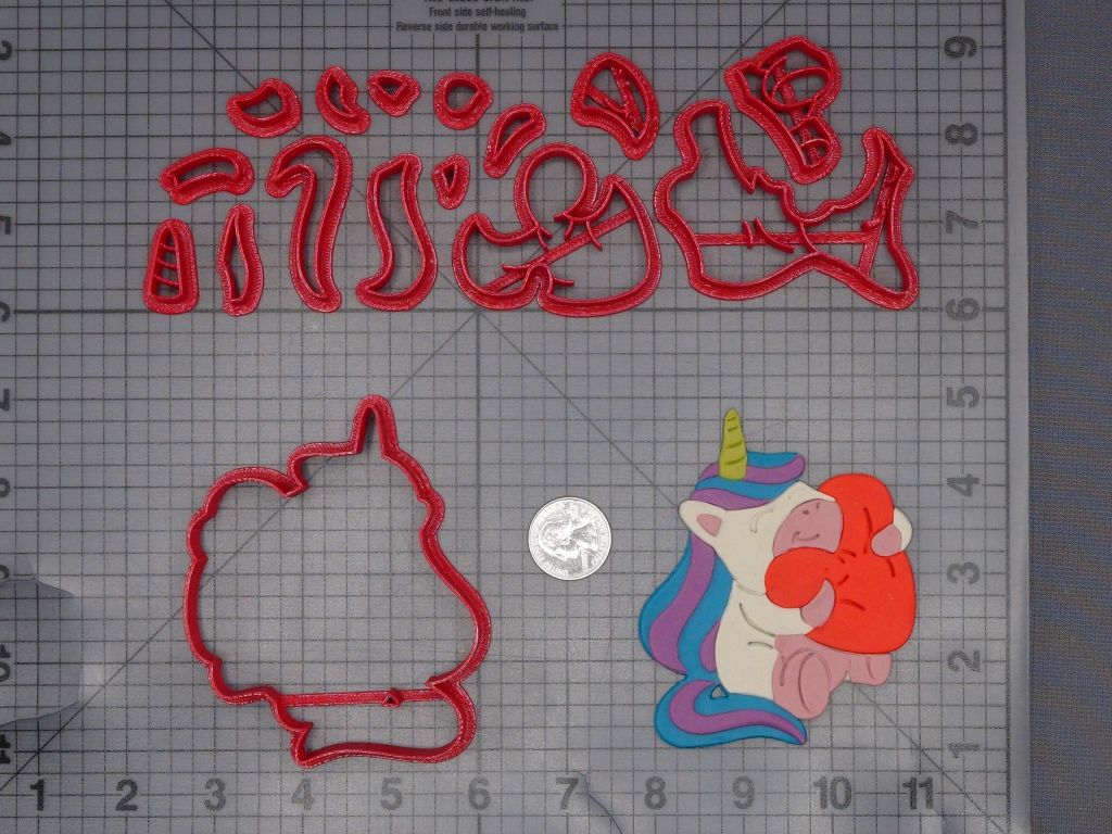 Unicorn Hugging Heart 266-L207 Cookie Cutter Set