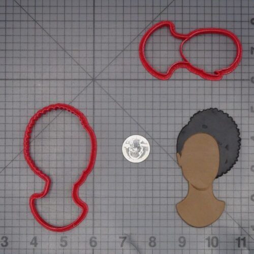 Afro Girl Blank Face 266-L381 Cookie Cutter Set