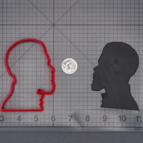 Afro Man with Beard Head 266-L247 Cookie Cutter Silhouette