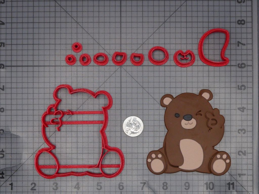 Bear Peace Sign 266-L382 Cookie Cutter Set