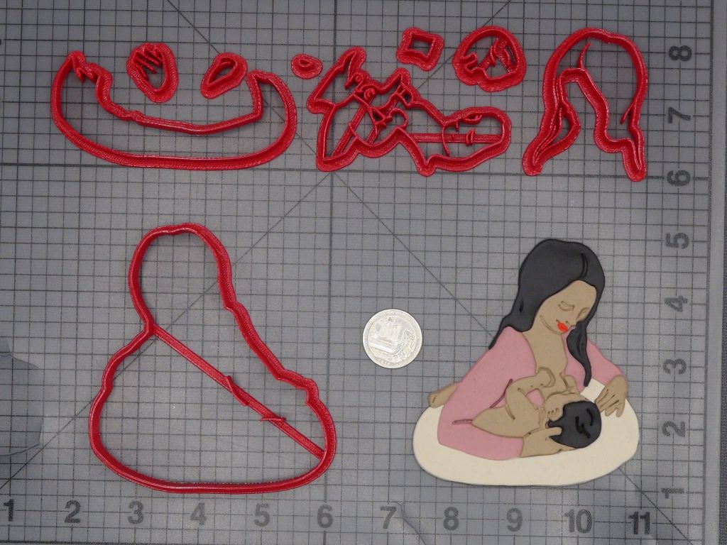 Breastfeeding Mom and Baby 266-L335 Cookie Cutter Set