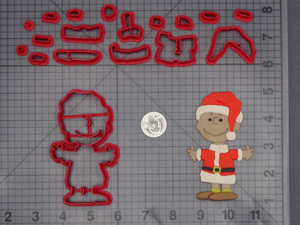 Christmas - Peanuts - Charlie Brown Santa Claus Body 266-L093 Cookie Cutter Set