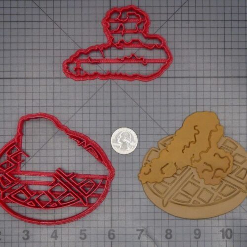 Fried Chicken and Waffles 266-L318 Cookie Cutter Set