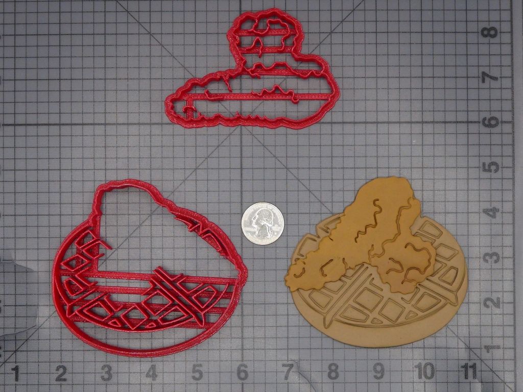 Fried Chicken and Waffles 266-L318 Cookie Cutter Set