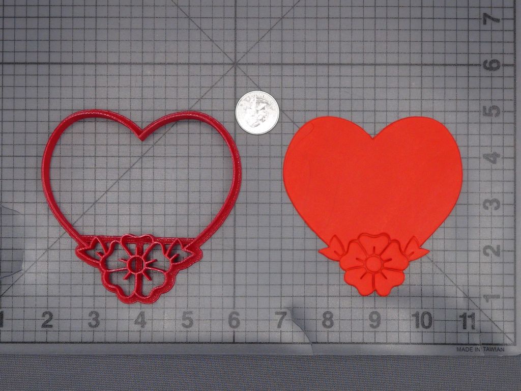 Heart with Flower 266-L253 Cookie Cutter
