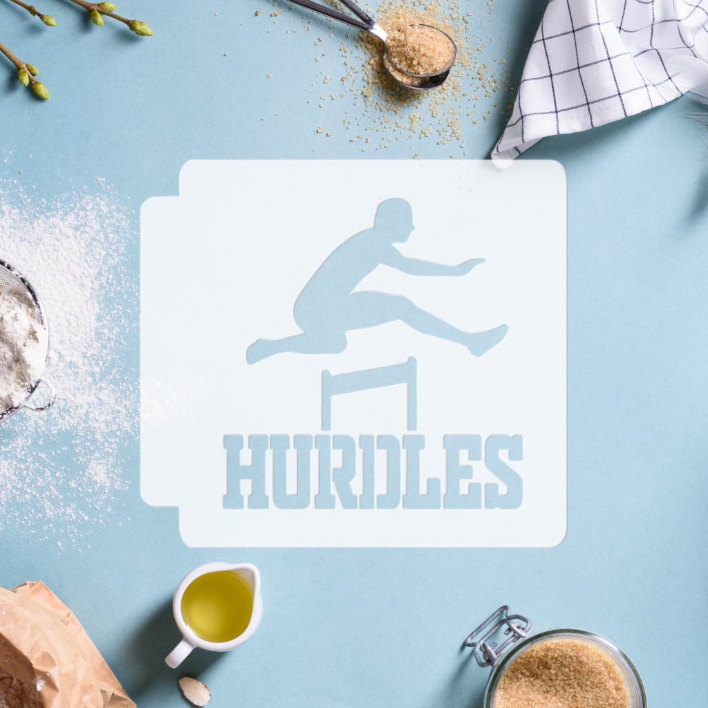 Hurdles Running 783-J015 Stencil