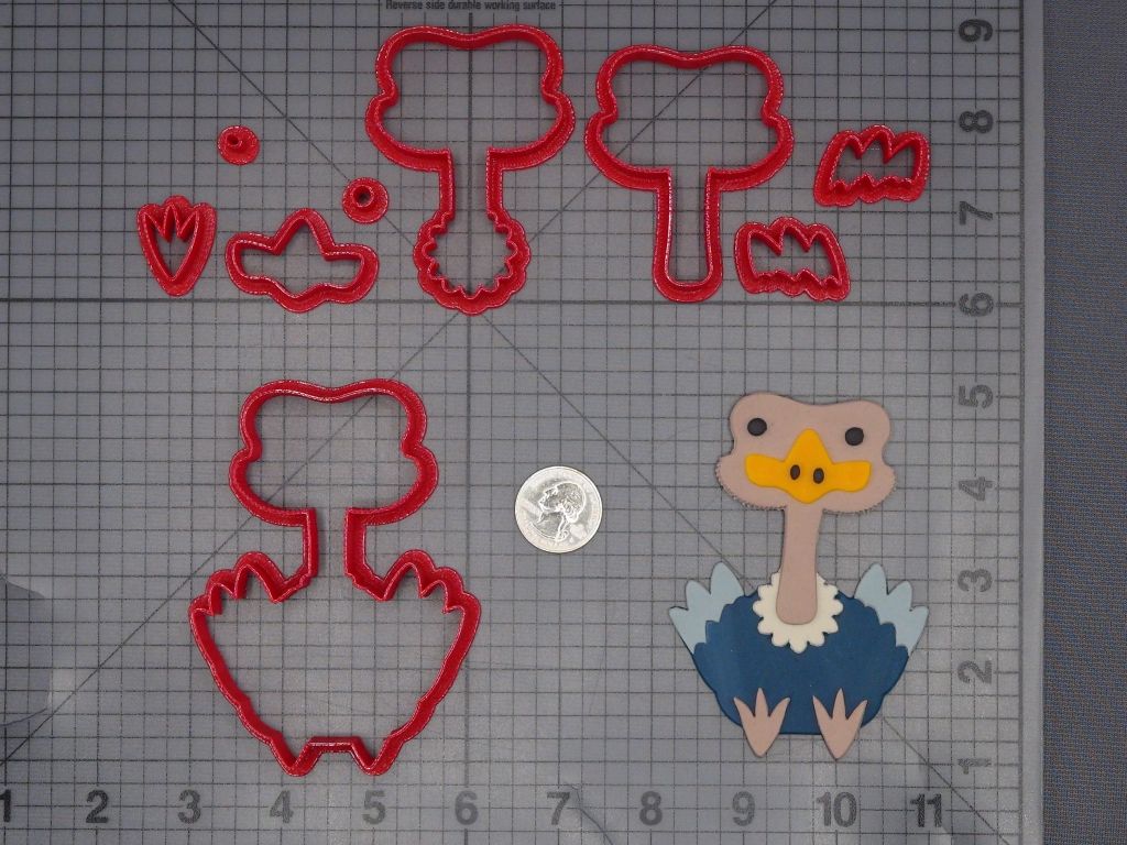 Ostrich Body 266-L320 Cookie Cutter Set