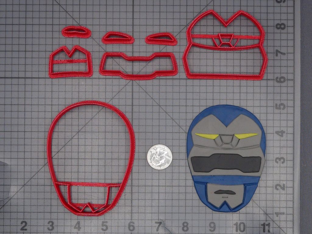 Power Ranger Lost Galaxy - Blue Ranger Head 266-L305 Cookie Cutter Set