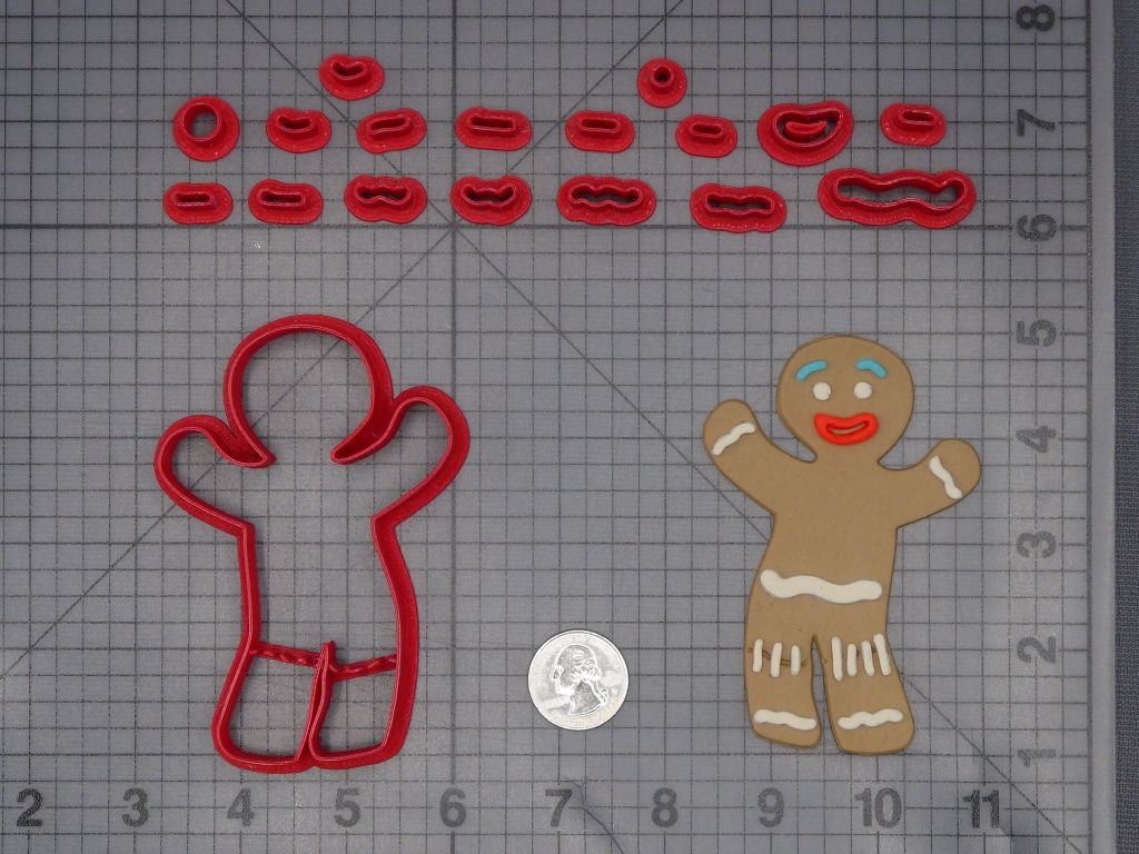 Shrek - Gingerbread Man Body 266-L343 Cookie Cutter Set