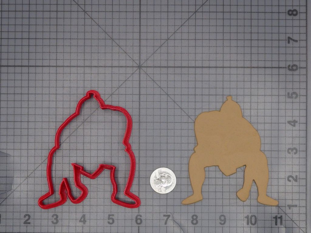 Sumo Wrestler Body 266-L326 Cookie Cutter Silhouette