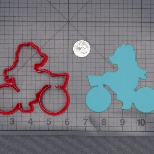 Bear Riding Bike 266-L399 Cookie Cutter Silhouette