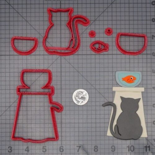 Cat with Fish Bowl 266-L409 Cookie Cutter Set