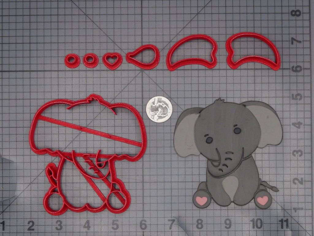 Elephant 266-L386 Cookie Cutter Set