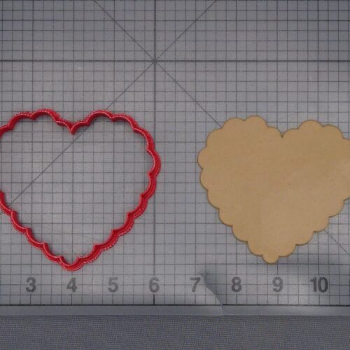 Scallop Heart 266-L376 Cookie Cutter Silhouette